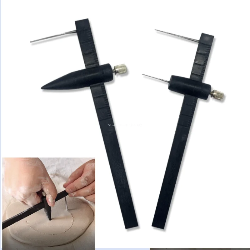 Ceramic Caliper Gauge for Plastic Clay Bar Purple Clay Pot Opening Measuring Tool Compass Cutter