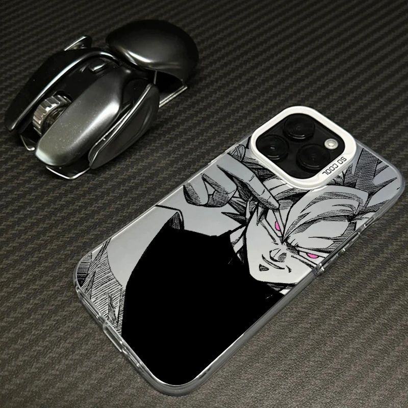 thumbnail image 1 of Saiyan Anime Dragon Balls para Apple iPhone 15, 14, 13, 12, 11, XS, XR, X Pro Max Plus, funda trasera plateada colorida para teléfono, 1 of 5