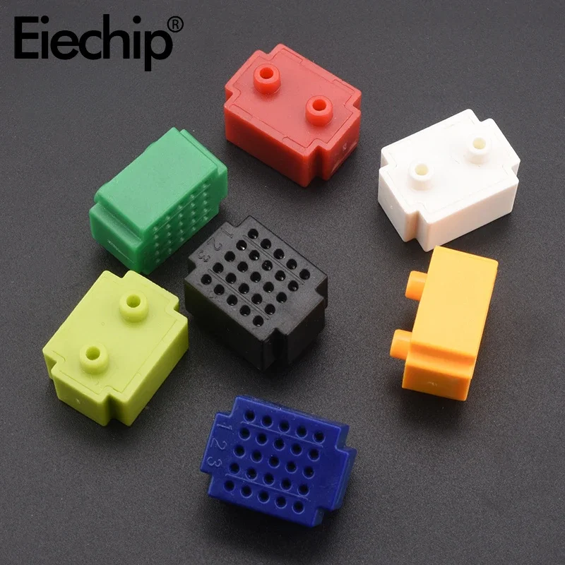 A Set of Solderless ZY-25 Mini Breakboard PCB Circuit Board Test Board Red/white/blue/black/green/yellow DIY Electronic Kit