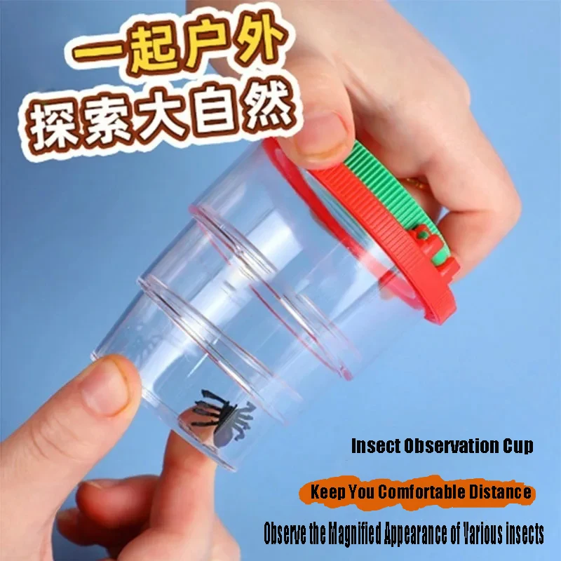 4X Two Lens Insect Viewer Bugs Locket Box Magnifier Plastic Children ...