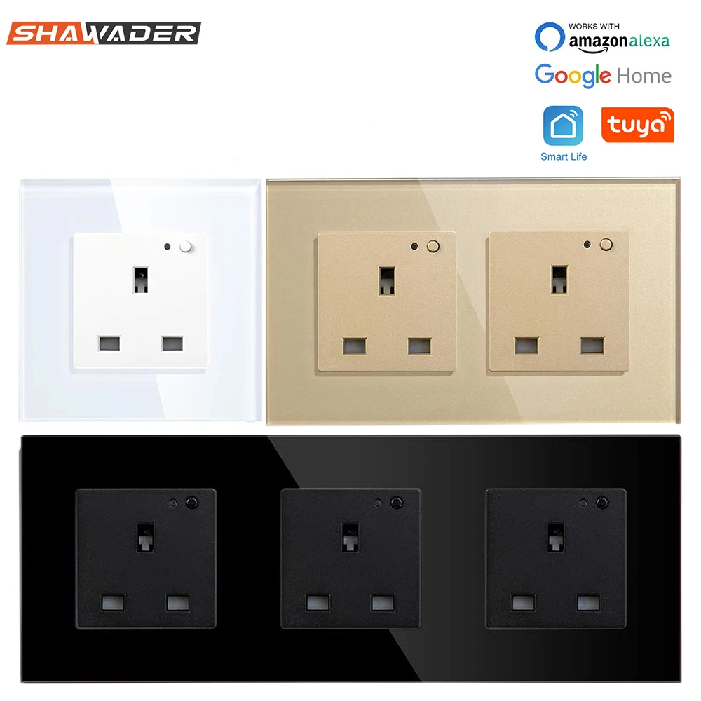 Wifi Smart Wall Sockets Uk Electric Plug Mounted Outlets 13a App Remote