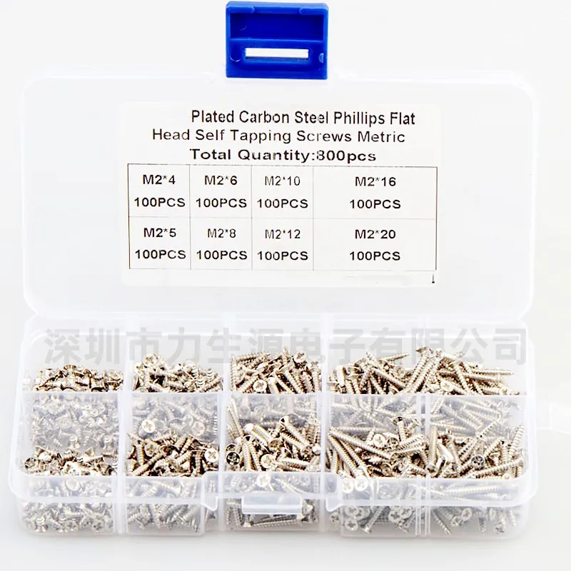 HanTof 1200 Tornillos Autorroscantes De Cabeza Plana Phillips Pequeños