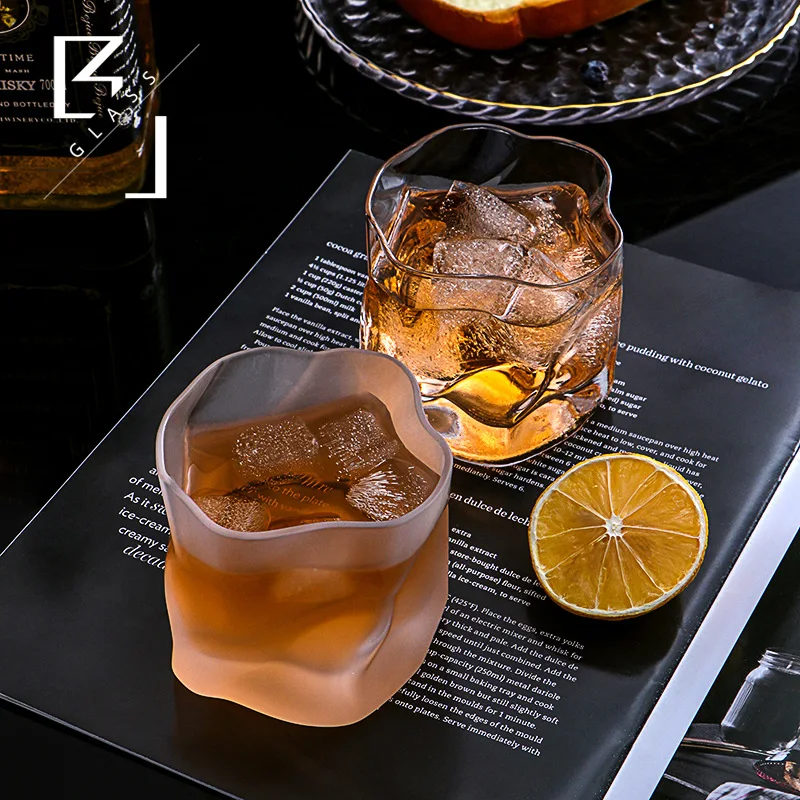 

Crystal glass whiskey glasses water glasses creative Japanese irregular shaped wine glasses beer glasses