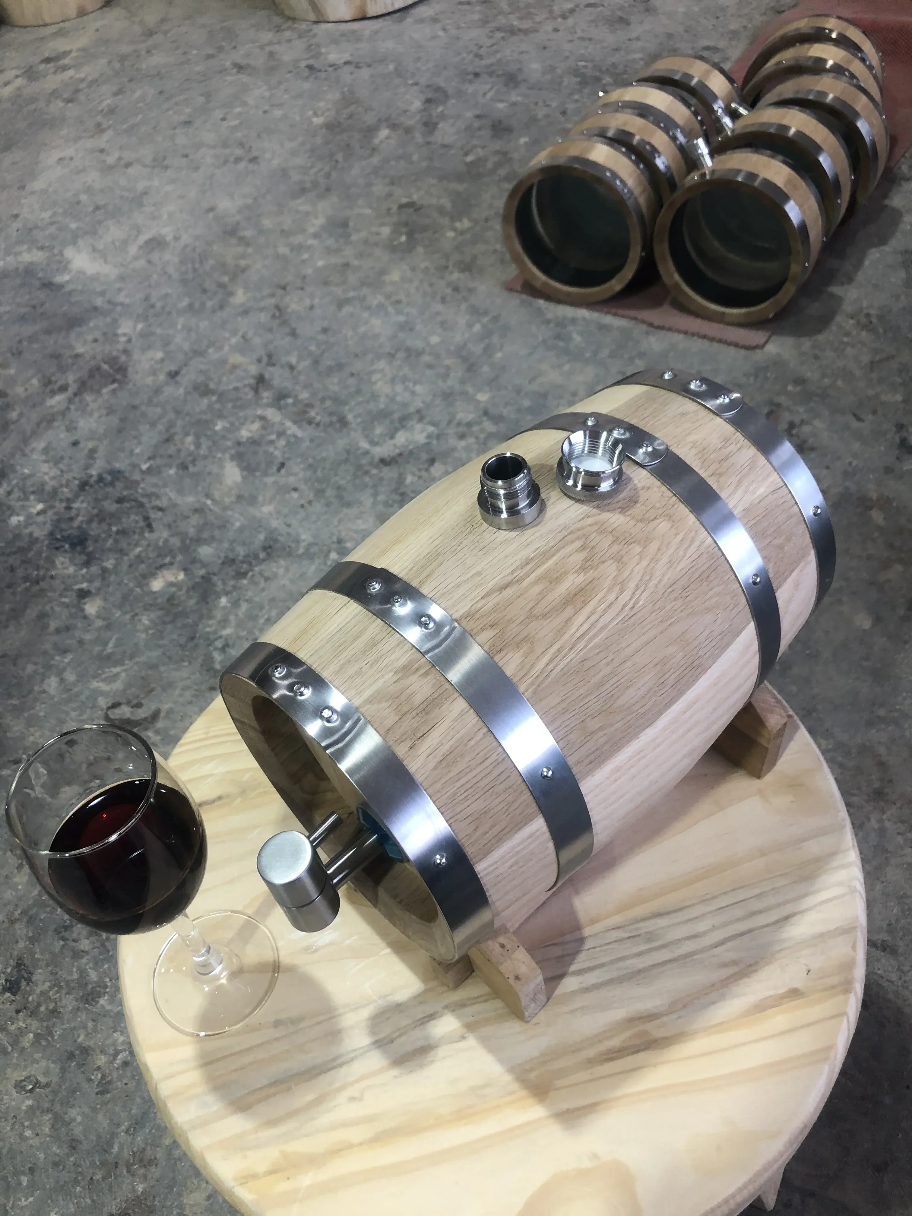 Quality 3L Wood Wine Barrel Vintage Oak Home Brewing Accessories Large Capacity Wine Storage Container For Tequila Whiskey