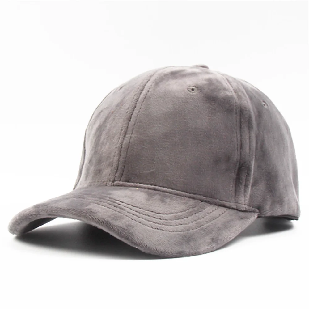 Women's Suede Snapback Baseball Cap - Black/Grey