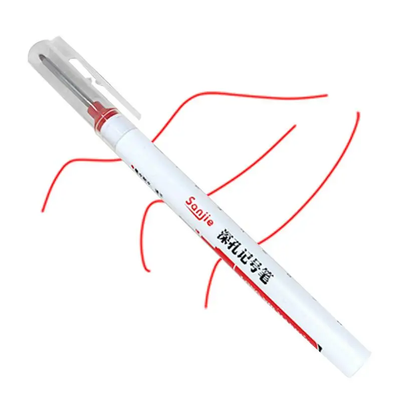 

Deep Hole Marker Pens Smooth Writing Oil-Based Ink Industrial Pen Industrial Marking Products For Carpentry Marking Glass