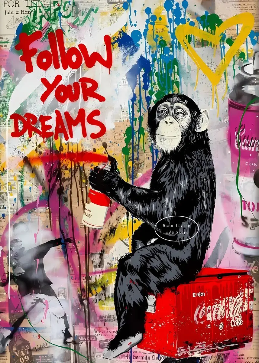 額装品/Follow Your Dreams/バンクシー/ポスター 額装済/30%OFF/バンクシー/Follow Your Dreams : azポスター