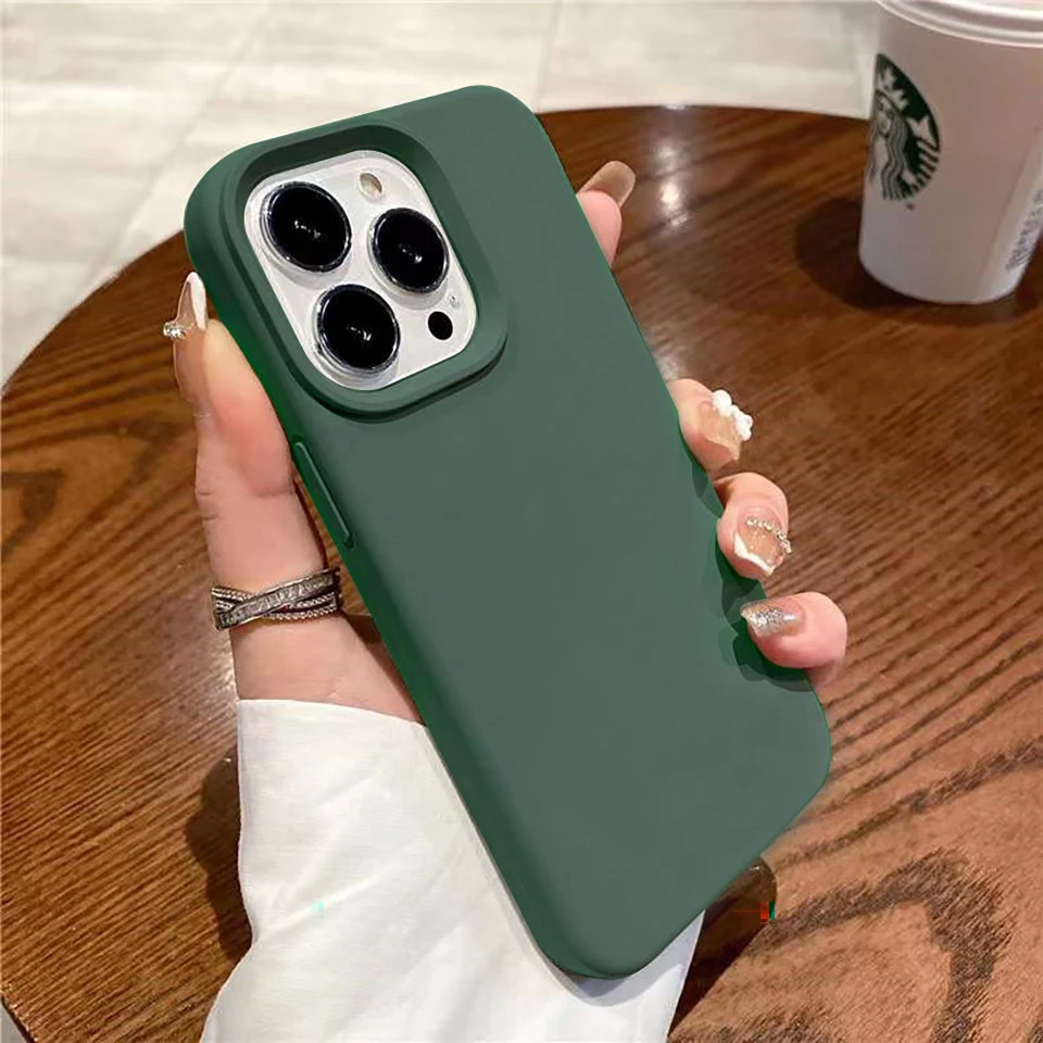 thumbnail image 1 of Original Liquid Silicone Case For iPhone 15 14 13 12 11 Pro Max Shockproof Soft Back Cover For 14 15 Plus Cute Cases Accessories, 1 of 5