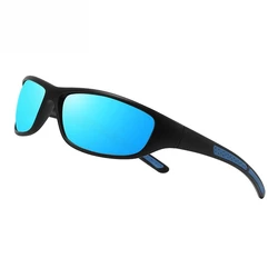 Polarized Sports Sunglasses with TAC Lenses - Anti - Glare, UV Protection, Non - Slip Design (Blue)