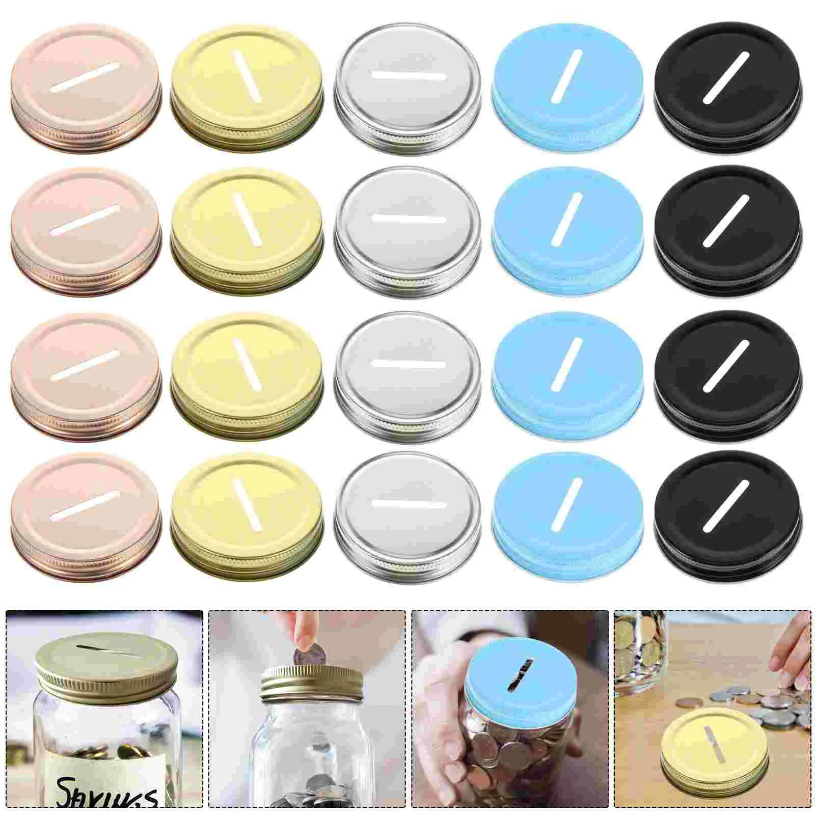 

Sprouting cup lids Jar Lids 25Pcs Tinplate Saving Pot Lids Regular Mouth Jar Covers Sprouter Can jar sealing lids Lids jar lid