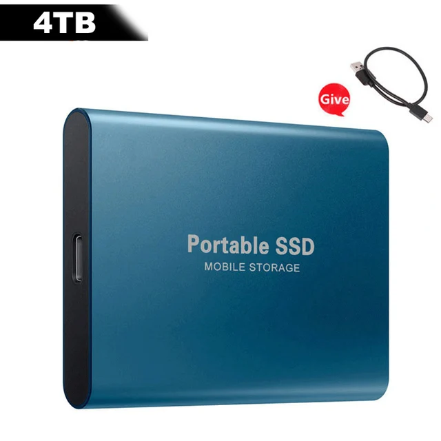 M2 Ssd 64tb Flash Hard Drive External Typec High Speed Usb3.1 30tb 4tb