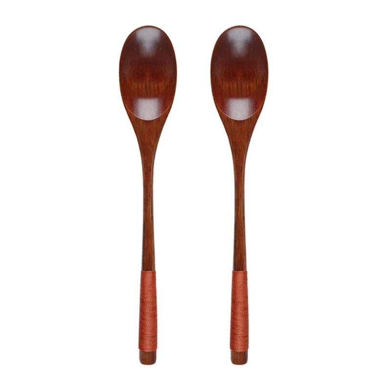 2Pcs Spoons Brown