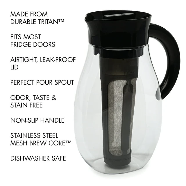 Water Pitcher, Fruit Infuser Pitcher With Removable Lid, High Heat  Resistance Infusion Pitcher For Hot/cold Water, Flavor-infused Beverage  Iced Tea