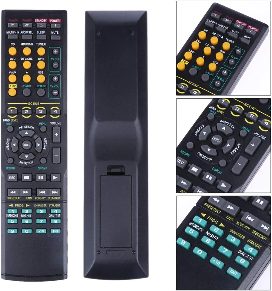 Replacement Remote Control For Yamaha HTR-5540, HTR-5740, HTR-5840 AV Receivers