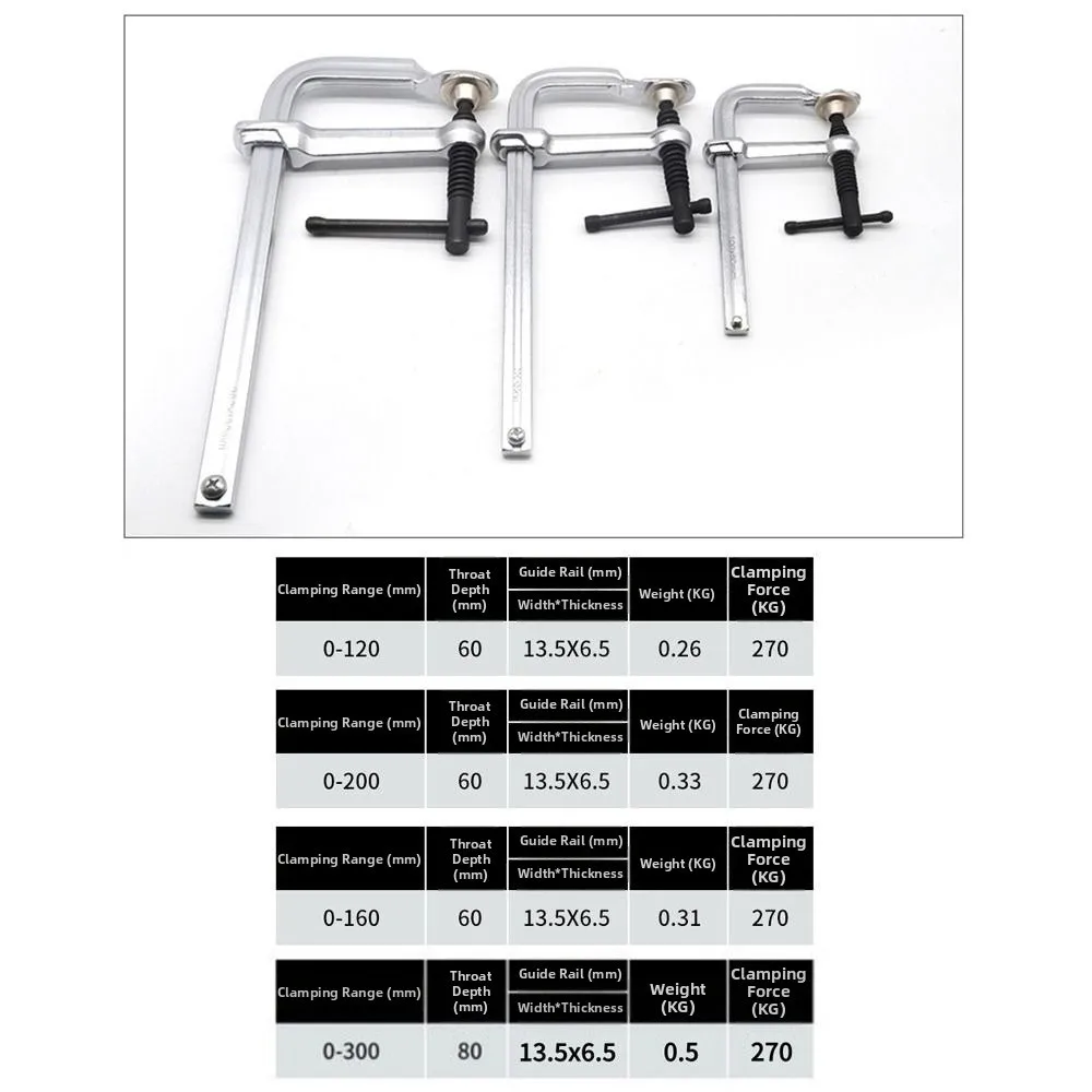 Heavy Duty High Strength Woodworking F Clamp - Durable DIY Bar Clip Hand Tool