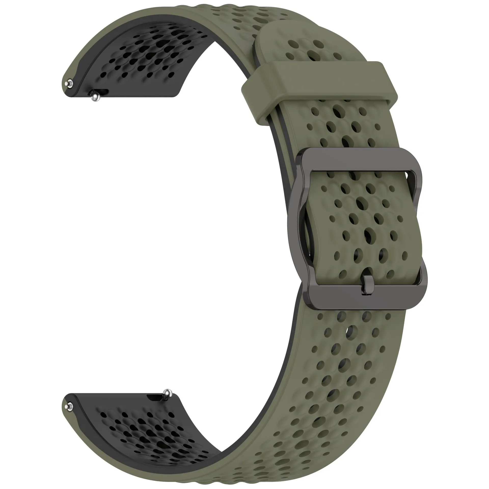 Breathable Silicone Sport Strap - 20mm/22mm Replacement Wristband