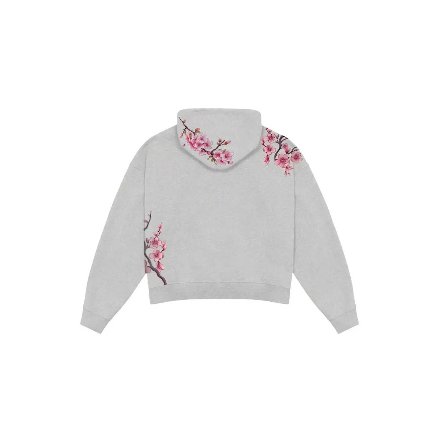 Y2K Vintage Oversized Cherry Blossom Embroidered Hooded Jacket Mens Womens Pink Zipper Coat Harajuku Hip Hop Graphic Streetwear