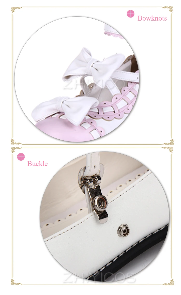 Neuer japanischer Stil Lolita Schuhe Mädchen Prinzessin Schuhe Hochhackige Schuhe mit Schleife 3