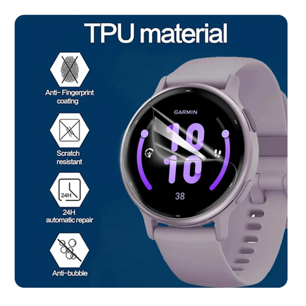 Premium 3D Anti-Scratch Screen Protector Film for Garmin Vivoactive 5 - Full Coverage HD Protection