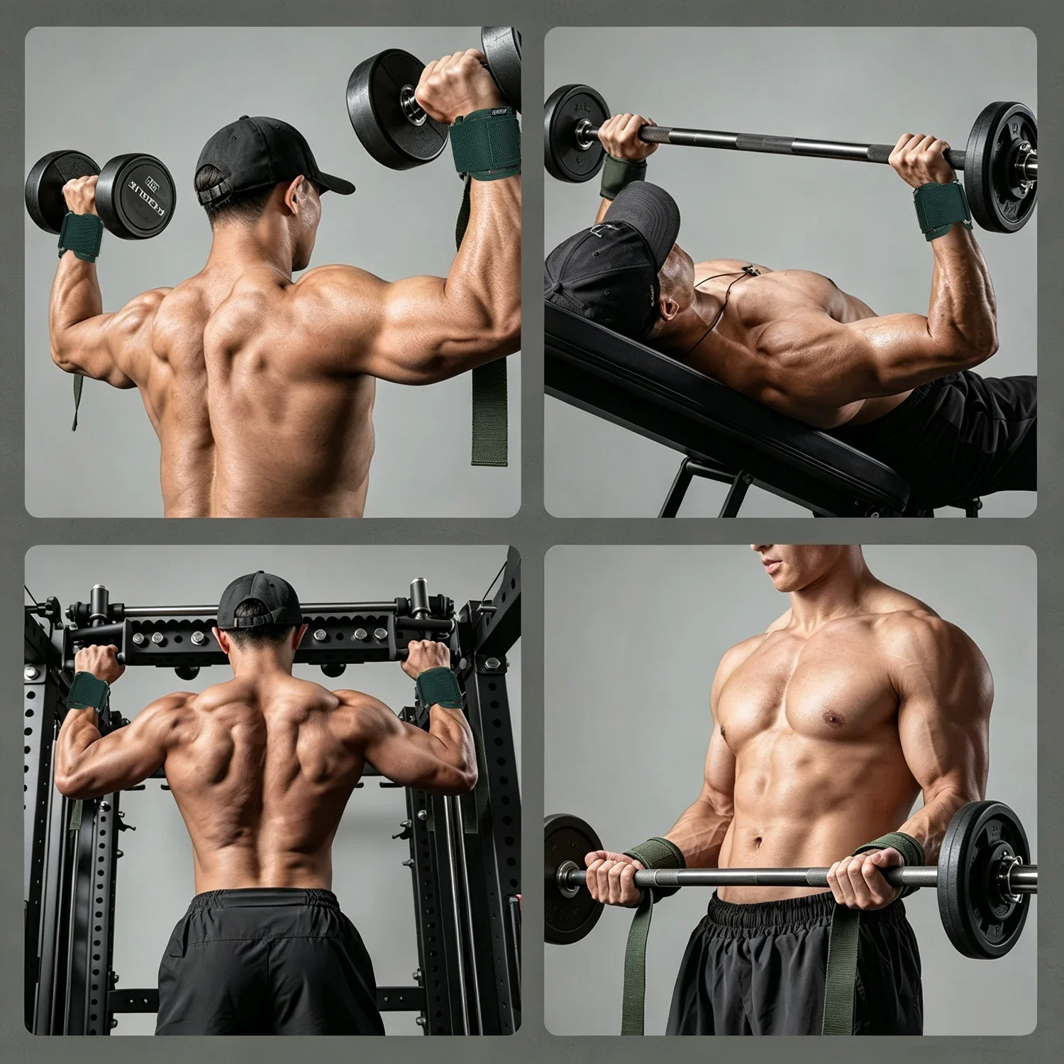 Enhanced Grip Weightlifting Wrist Straps