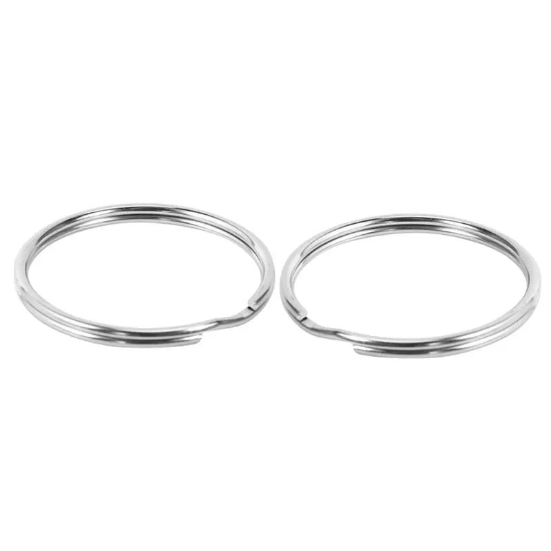 10x SILVER KEYRING SPLIT RING HOOPS Extra Large 50mm Round Metal - Foto 3