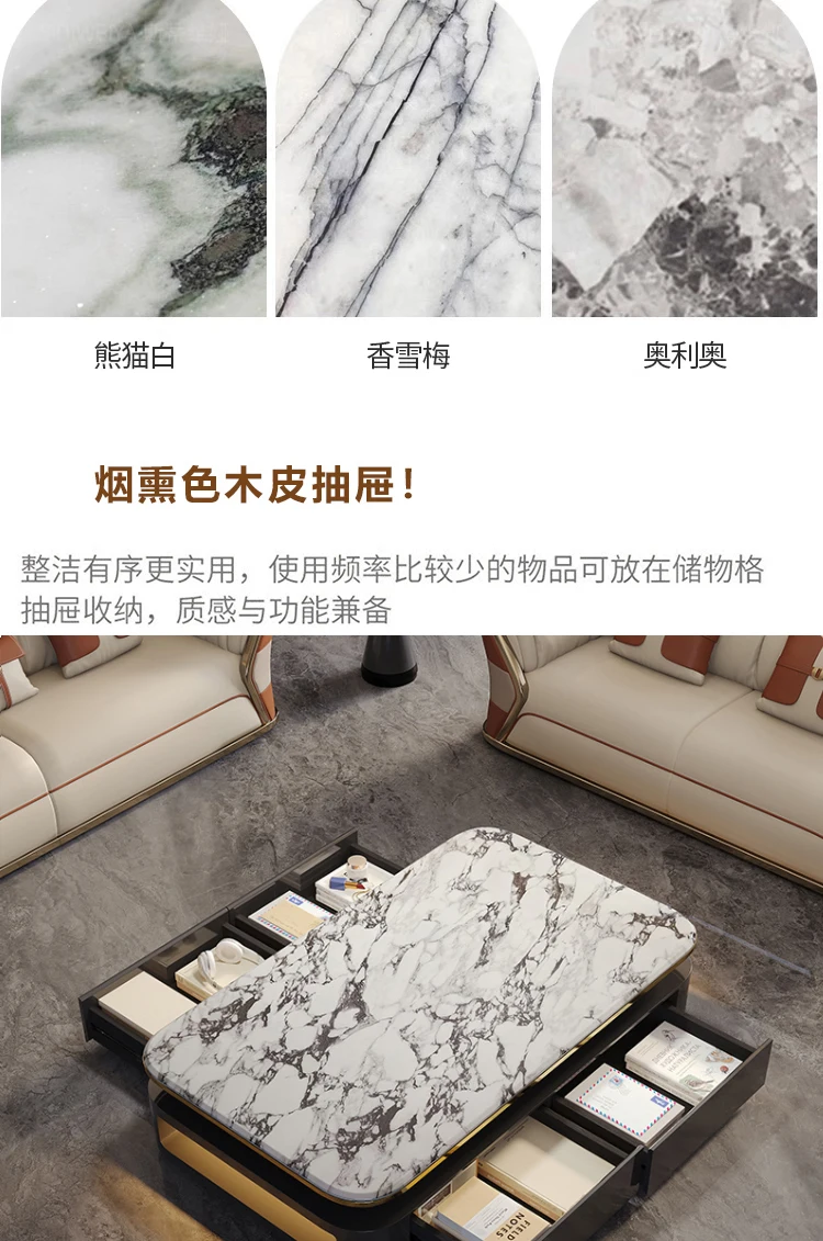 Light Luxury Nordic Coffee Table Creative Storage Clear Simple Aesthetic Standing Side Table Accessories Salon Meubles Furniture