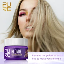 60ml Purple Hair Mask Repairs Frizzy Remove Yellow & Brassy Tones Make Hair Soft Smooth Professional Hair Mask Hair Care