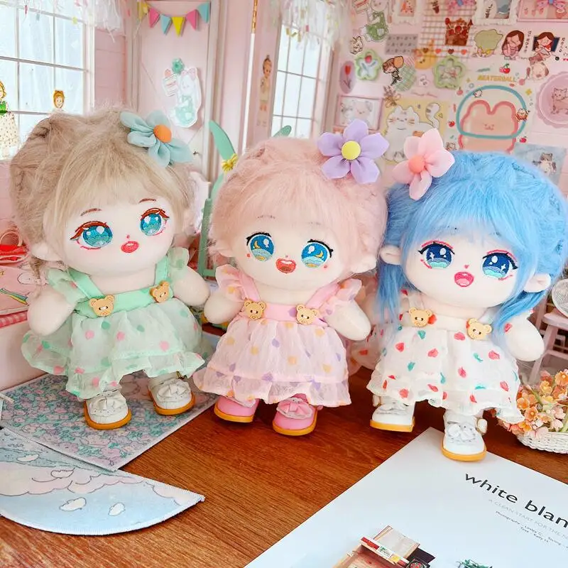 

20CM Doll Clothes Dress Up : Hair Accessories+Princess Skirt+Shoes Doll Accessories Generation EXO idol Dolls Fans Gift DIY Toys