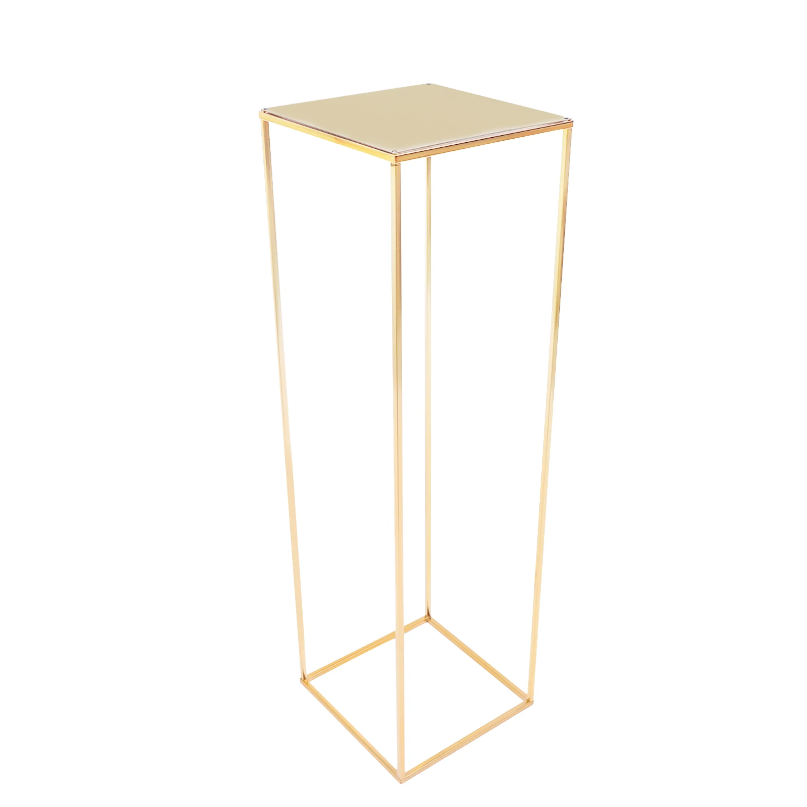 Goldener Blumenständer Metall-Säulenständer für Blumenarrangements bei Hochzeiten, Partys und Abendessen als Tischdekoration 29*29*100cm – Detail 21