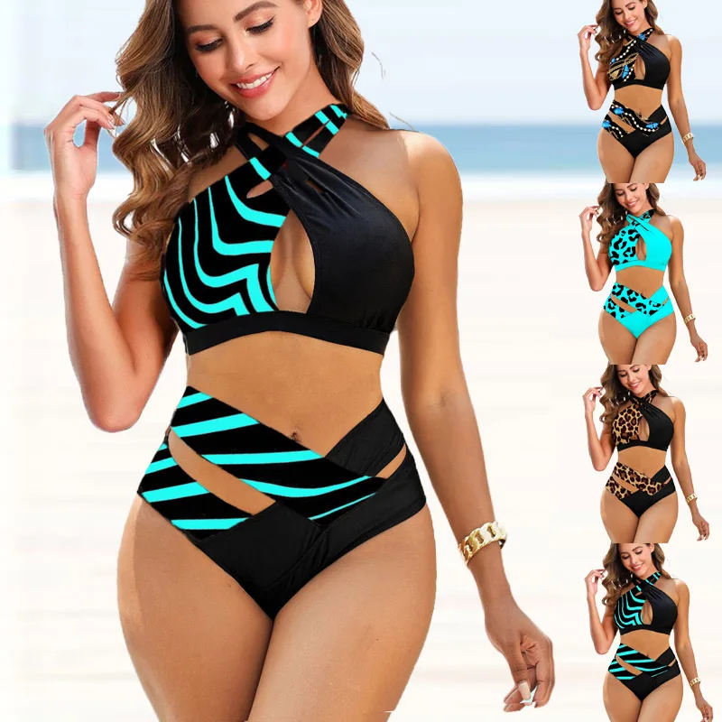 

Женский треугольный комплект бикини Горячая Распродажа, с перекрестной горловиной, длинного размера, новый дизайн 2024