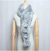 Women Winter Rabbit Fur Scarf 100% Natural Rabbit Fur Fashion warm And Soft Neckerchief Wholesale Pompoml Fur Scarves Headbands 6