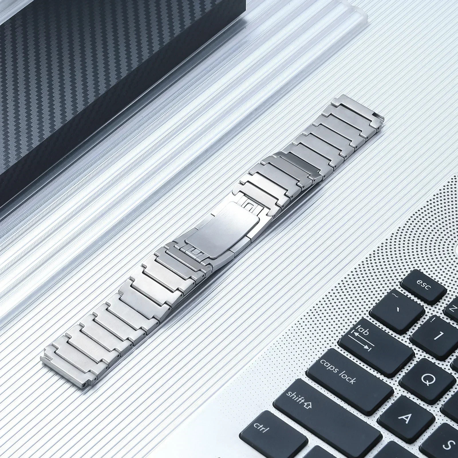 Stainless Steel Link Strap - Premium Metal Bracelet Watchband Accessory, 22mm