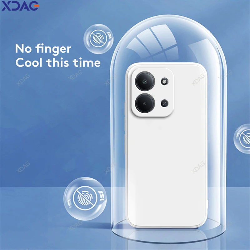 Premium Liquid Silicone Luxury Soft Phone Case - Square High-Quality Back Cover Accessories