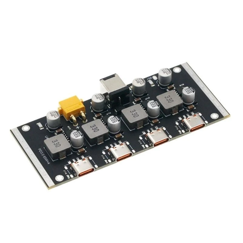 4 Way Output PD65W Fast Charging Module Type C Interfaces Support PD3.0/2.0 Fast Charging Board for Phone Laptop 896C