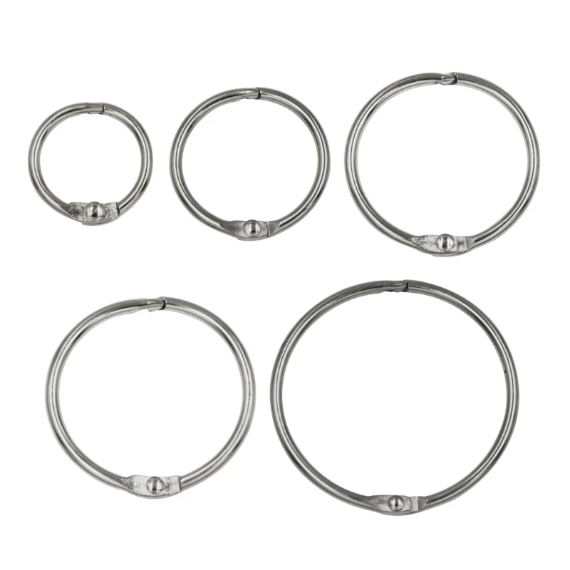 

Loose Leaf Binder Rings Metal Office Book Rings Key Rings Silver Paper Rings Dropship