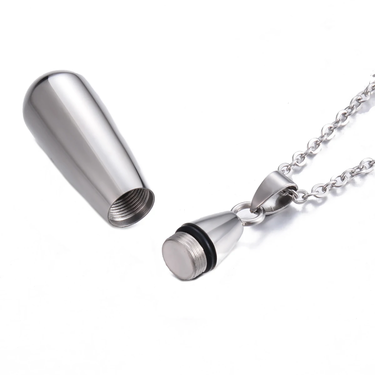 1pc Tear Drop Keepsake Ashes Urn Pendant Memorial Heart Necklace with Screw Open and Close Cremation Jewelry 3