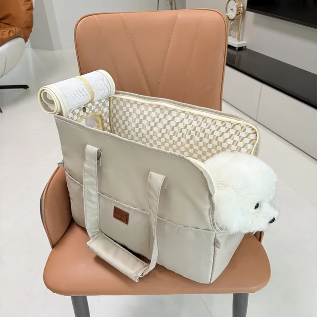 Pet Crossbody Shoulder Bag Canvas Cat Dog Carrier Backpack Travel Tote Shoulder Bags Mesh Sling Carry Pack Pet Carrying Supplies 3