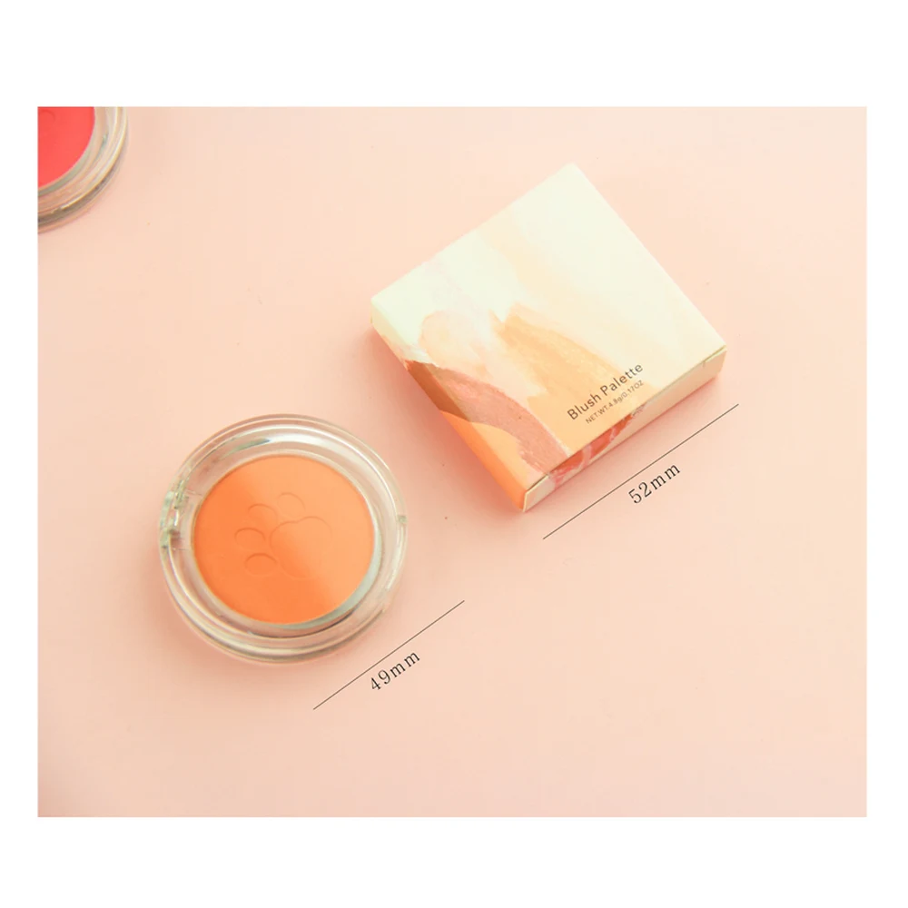 

10 Colors Single Paw Blush Mineral Powder Lasting Natural Cheek Tint Long Lasting Waterproof Makeup Private Label Custom Bulk