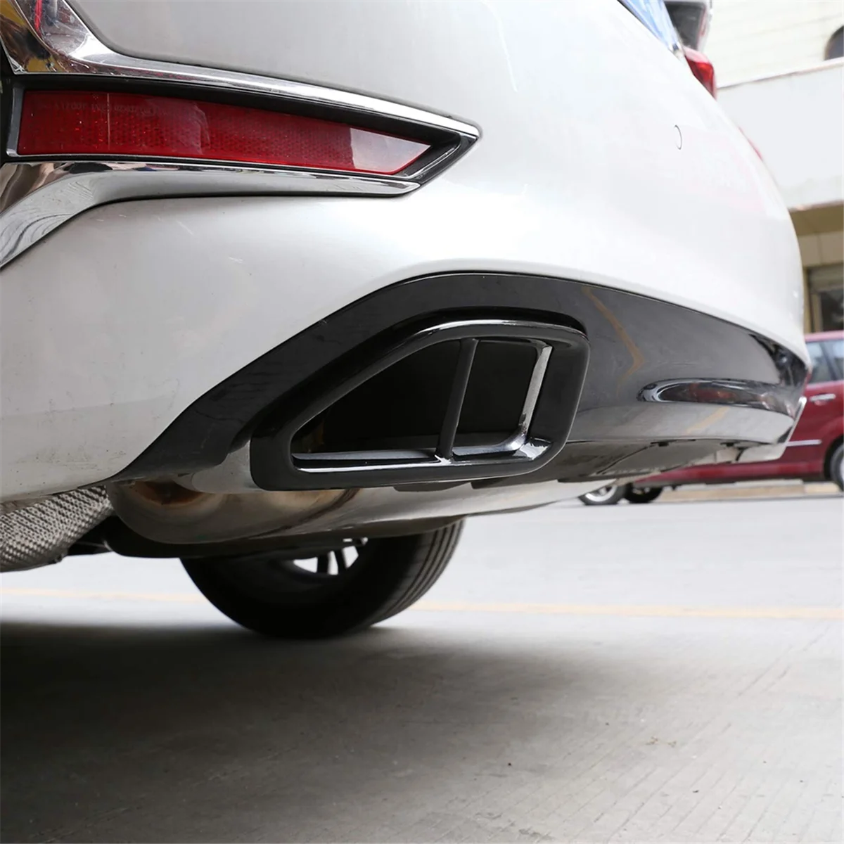 Car Exhaust Muffler Pipe Tip Cover Decorative Trim for 3 Series G20 G28-Stainless Steel