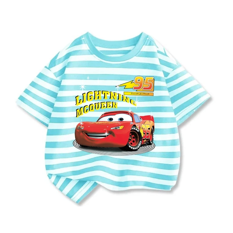 Adults Summer Cars T Shirt For Kids Cotton Men Tee Lightning McQueen T-shirt Oversized Costume Short Sleeve Top Boys Women Girls 5