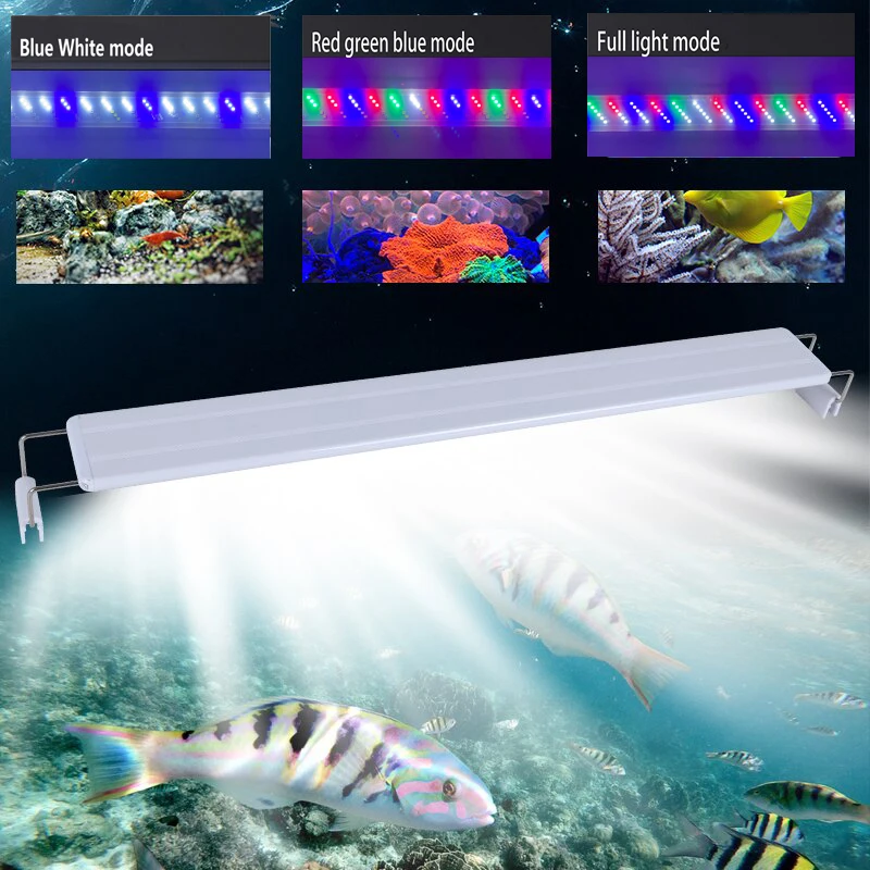 Bright LED Aquarium Clip-on Light – Waterproof, For Fish Tank Plants – US Plug