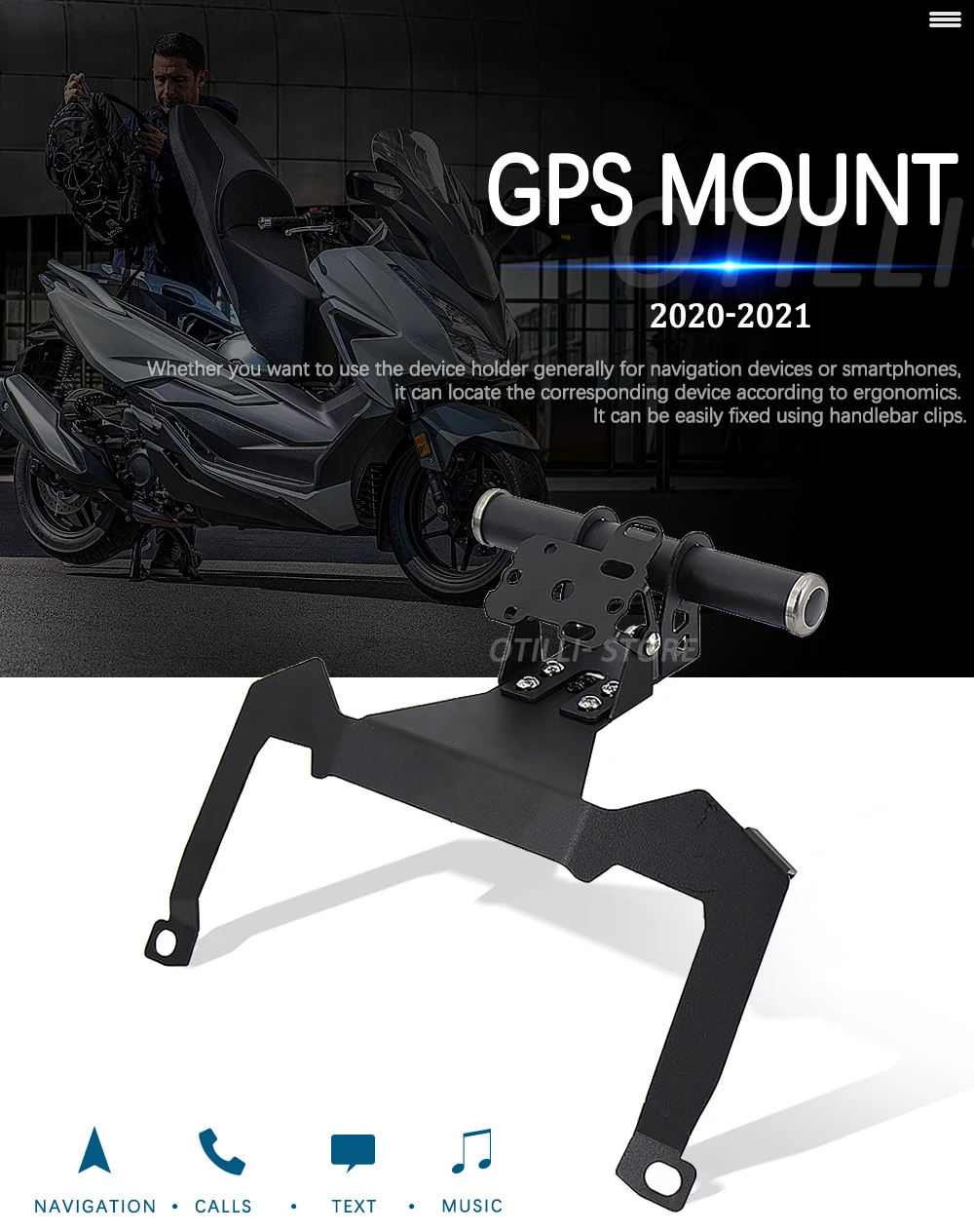 

2022 2021 2020 Motorcycle Front Phone Stand Holder GPS Navigaton Plate Bracket For Honda Forza 350 Forza350 Forza 125 Forza125