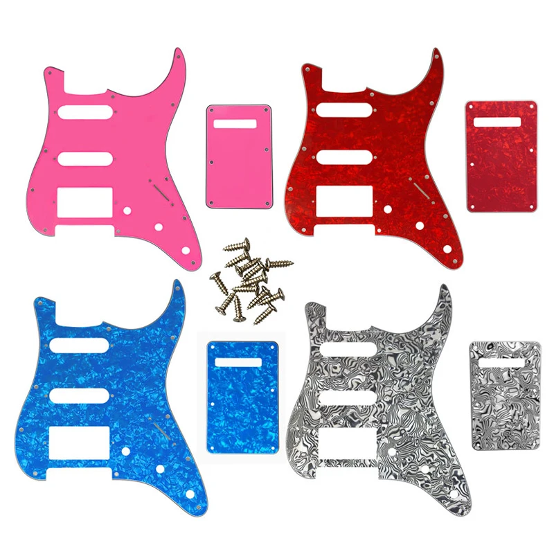 

Black Pearl ST Style HSS Guitar Pickguard,Back Plate,Screws