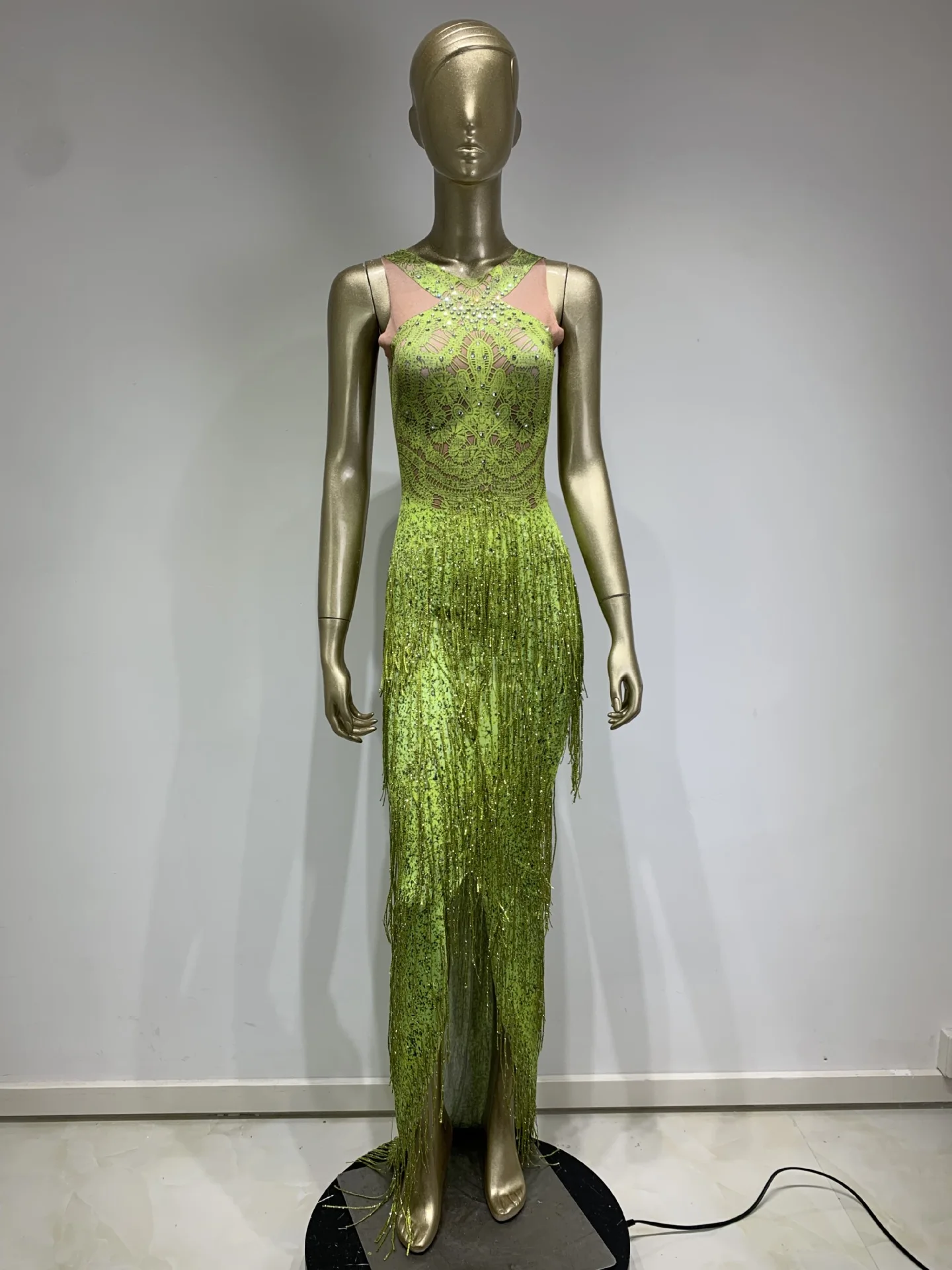 

Costume Singer Hosting Model DJ Tassel Dress Night Club Party Stage Performance Dress