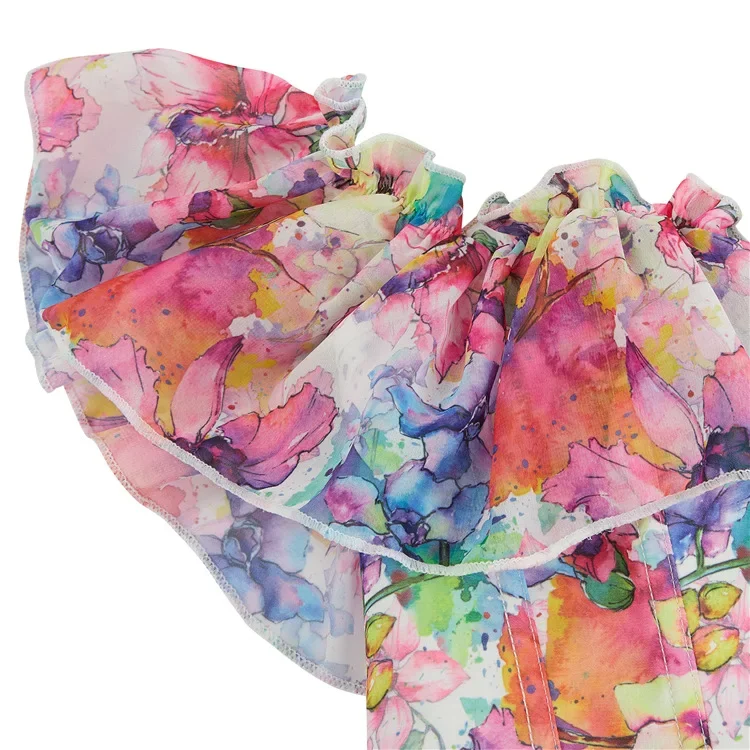 Women Coloured Court Corset Flounces Strapless Bodice Corset For Women