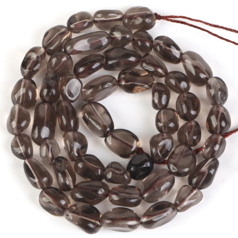 Natürliche Stein Rauchquarz Kristall Platz Unregelmäßige Facettierte Runde Lose Spacer Perlen Für Schmuck DIY Armband Machen Zubehör – Detail 11