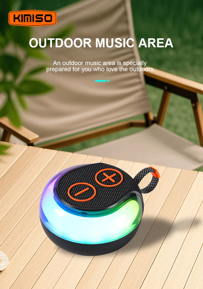 Mini Portable Waterproof Bluetooth Speaker Sound Activated RGB Mobile Music Loud Boombox Home Party TWS Wireless Subwoofer Card_voghion.com