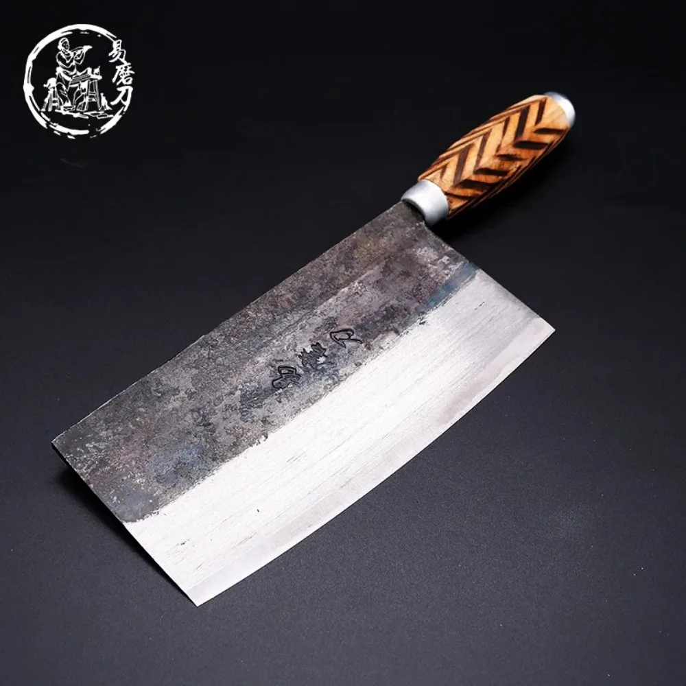 Kitchen Knife SHUOJI Handmade Chinese Kitchen Knives High Carbon Forged Kitchen Cleaver Wood Handle Slicing Knife Traditional Cooking Tools
