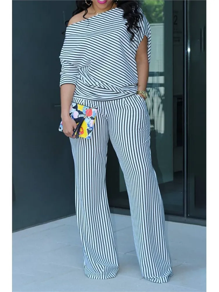 Oblique Shoulder Hollow Irregular Pleated Top Diagonal Strap Skirt Suit