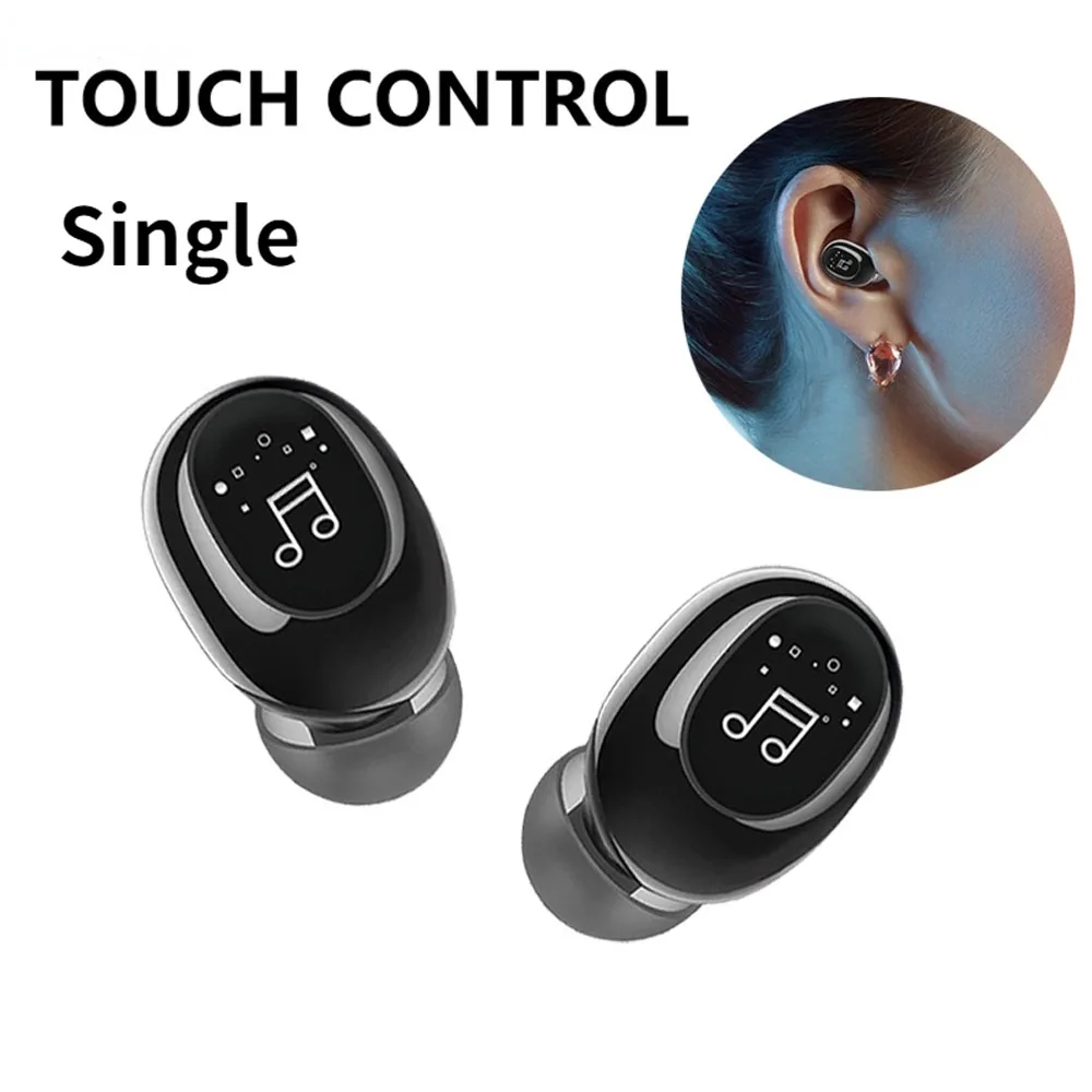 

1PCS F911 Invisible Ture Wireless Earphone Noise Cancelling Bluetooth Headphone Handsfree Stereo Headset Earbud With Microphone